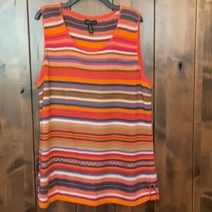 Multicolor Striped Sleeveless Top